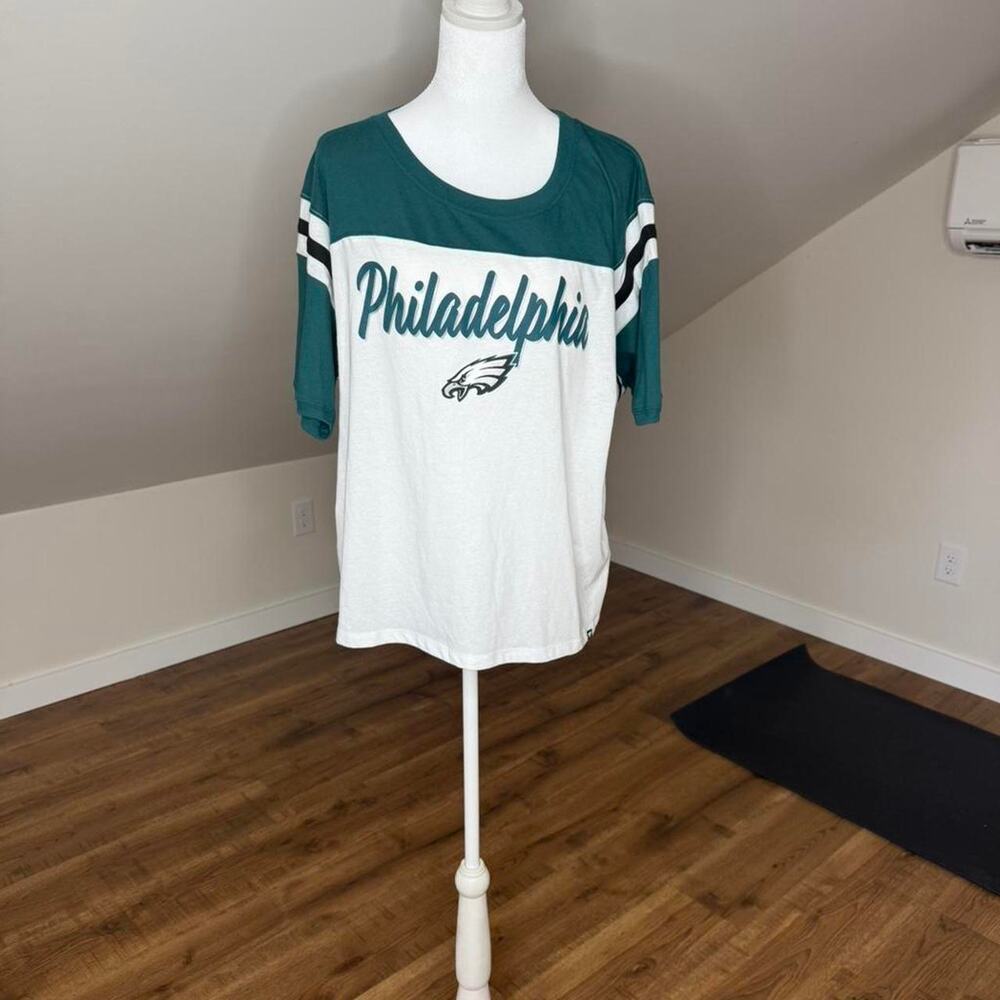 Philadelphia Eagles NFL white & green shirt Fanatics Size XL